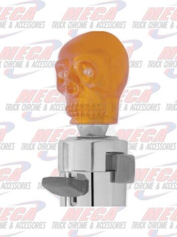 GEARSHIFT KNOB TOP W/ AMBER SKULL