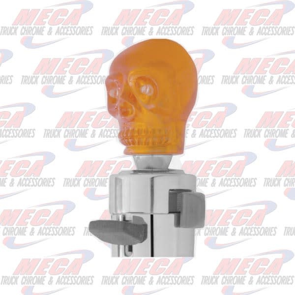 GEARSHIFT KNOB TOP W/ AMBER SKULL