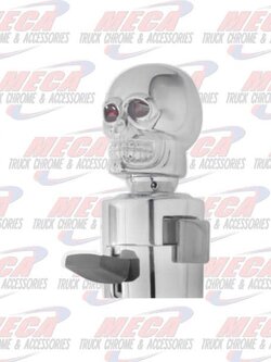 GEARSHIFT KNOB TOP W/ CHROME SKULL