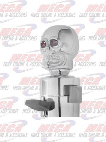 GEARSHIFT KNOB TOP W/ CHROME SKULL