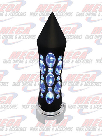 GEAR SHIFT KNOB DAYTONA VERTICAL BLACK W/ BLU LED