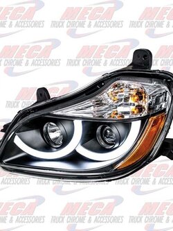HEADLIGHT ASSEMBLY KW T680 DRIVER SIDE BLACK