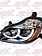 HEADLIGHT ASSEMBLY KW T680 DRIVER SIDE BLACK