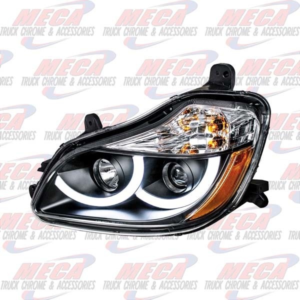 HEADLIGHT ASSEMBLY KW T680 DRIVER SIDE BLACK