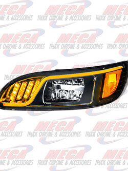 HEADLIGHT HOUSING PB 386/387 DRIVER 100% LED BLACK