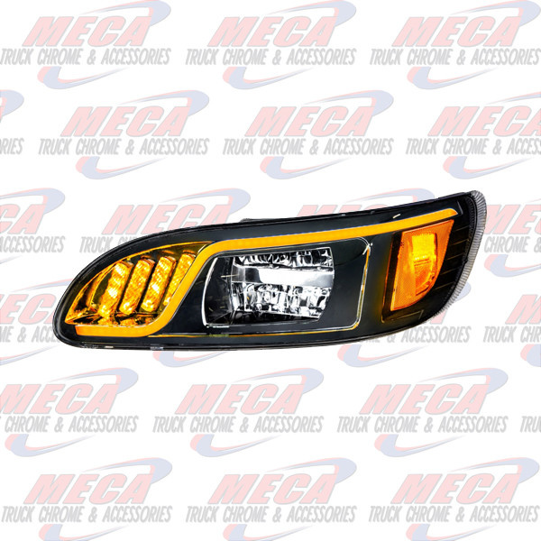 HEADLIGHT HOUSING PB 386/387 DRIVER 100% LED BLACK
