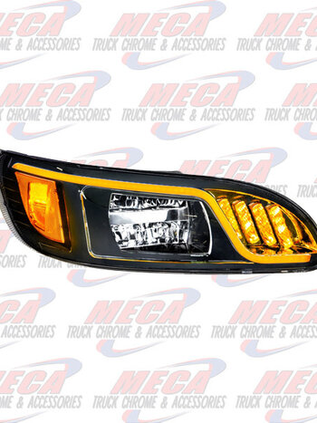 HEADLIGHT HOUSING PB 386/387 PASSENGER 100% LED BLACK