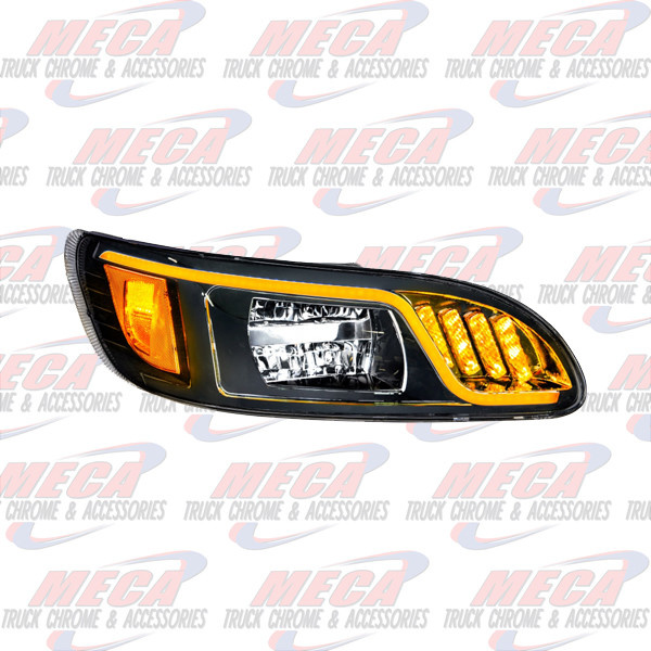 HEADLIGHT HOUSING PB 386/387 PASSENGER 100% LED BLACK