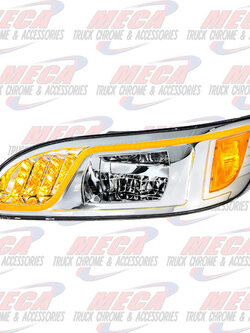 HEADLIGHT HOUSING PB 386/387 DRIVER 100% LED CHROME