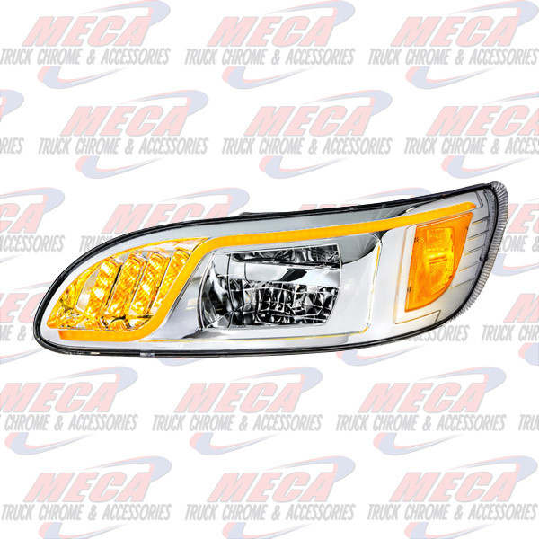 HEADLIGHT HOUSING PB 386/387 DRIVER 100% LED CHROME