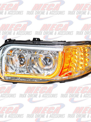 HEADLIGHT HOUSING PB 388, 389 DRIVER SIDE 100% LED CHROME HEADLAMP