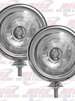 FOG LIGHT 5" ROUND CHROME PAIR