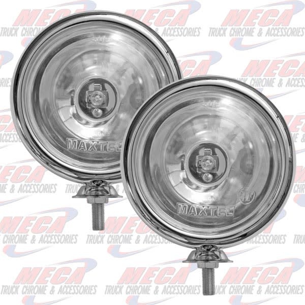 FOG LIGHT 5" ROUND CHROME PAIR