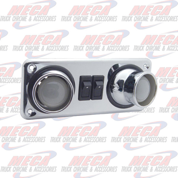 DOME LIGHT DUAL CHROME W/ SWITCH