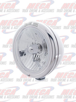 HEADLAMP PB OLD STYLE CLEAR LENS & CLR TURN SIGNAL FOR JJ STYLE BRACKET
