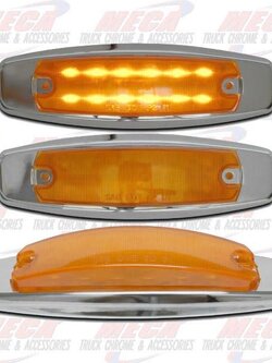 PB STYLE LIGHT LED AMBER 2- 6 ROWS 12 LEDS