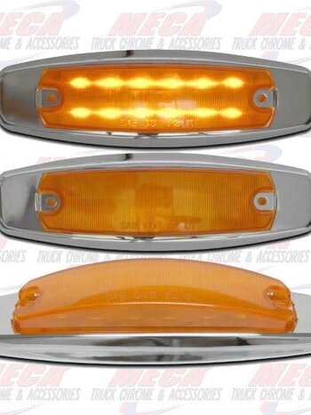 PB STYLE LIGHT LED AMBER 2- 6 ROWS 12 LEDS