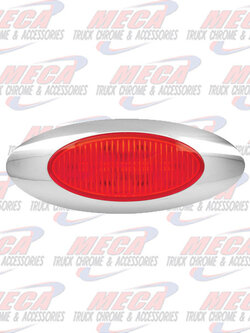 LIGHT OVAL Y2K W/ 10 LED RED CLEAR