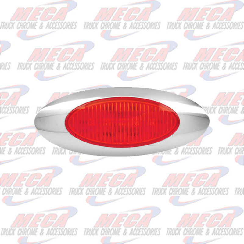LIGHT OVAL Y2K W/ 10 LED RED/ RED
