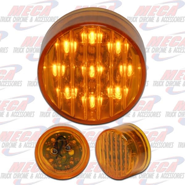 2'' LED AMBER 9 DIODES MARKER LIGHT RIBBED