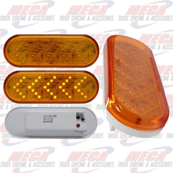 LIGHT OVAL SEQUENTIAL LED ARROW AMBER