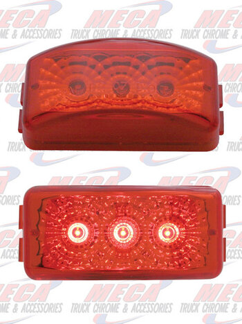 LED SMALL DUALLY STYLE RED W/ REFLECTORS
