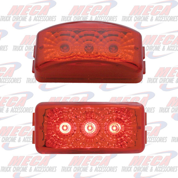 LED SMALL DUALLY STYLE RED W/ REFLECTORS