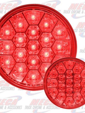 LED 4'' 19 DIODE RED W/ REFLECTORS