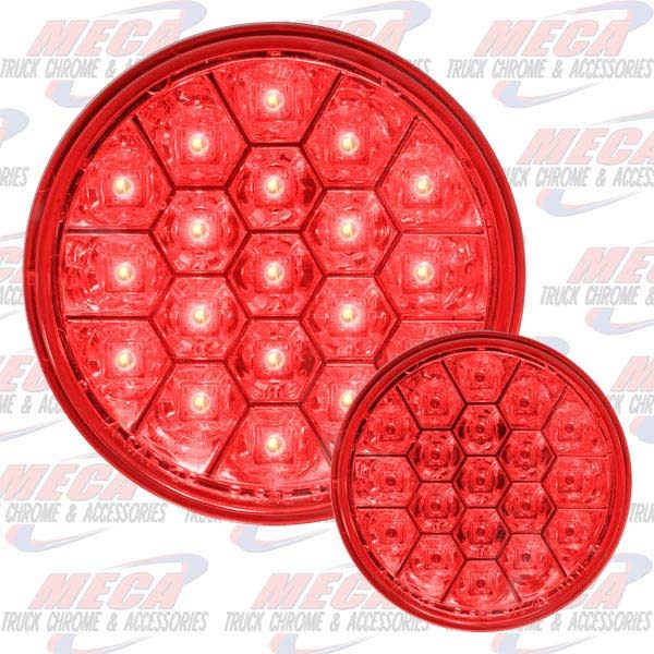 LED 4'' 19 DIODE RED W/ REFLECTORS