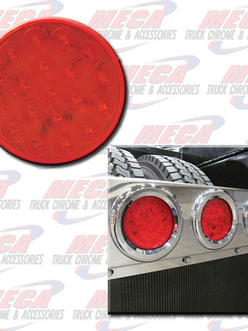 LED 4'' RED ECO FLAT LENS 19 DIODES