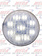 LED 2'' W/ 9 DIODES WHITE