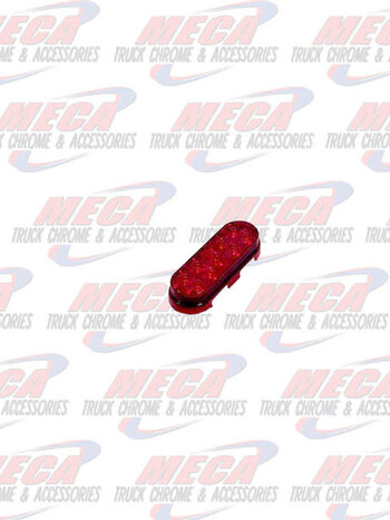 6" Oval Red STT LIGHTNING Dual Voltage 12/24 VDC