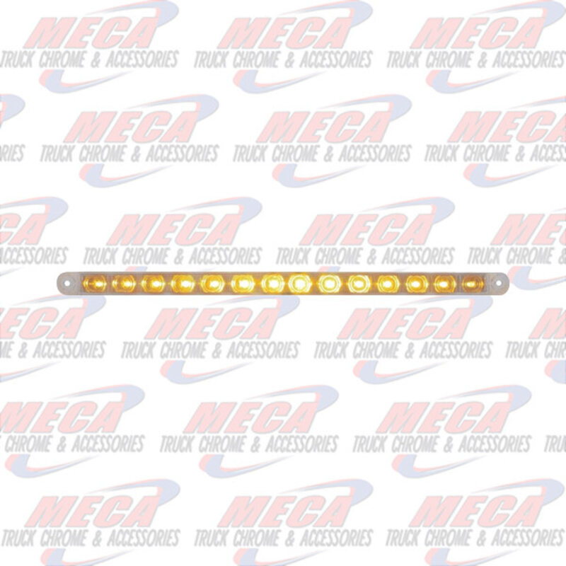 LED STRIP 12" AMBER CLEAR S/T/T 14LED