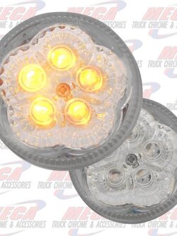 LED 2" AMBER CLEAR 5 DIODES