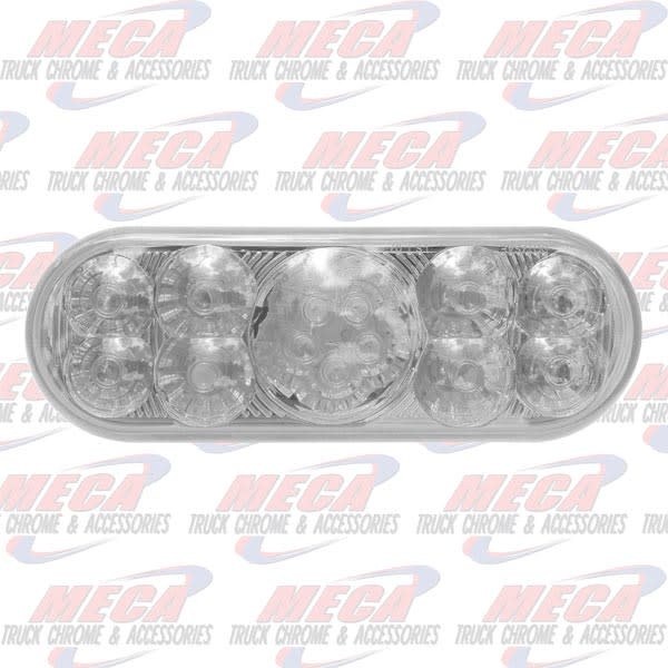 LED CLEAR RED OVAL SUPERLITE STYLE