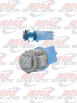 LED 194 BULB BLUE 5 LED 360 DEGREE