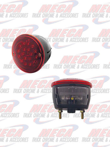 STUD MOUNT ROUND LED RED REAR UNIV WITH TAG LT