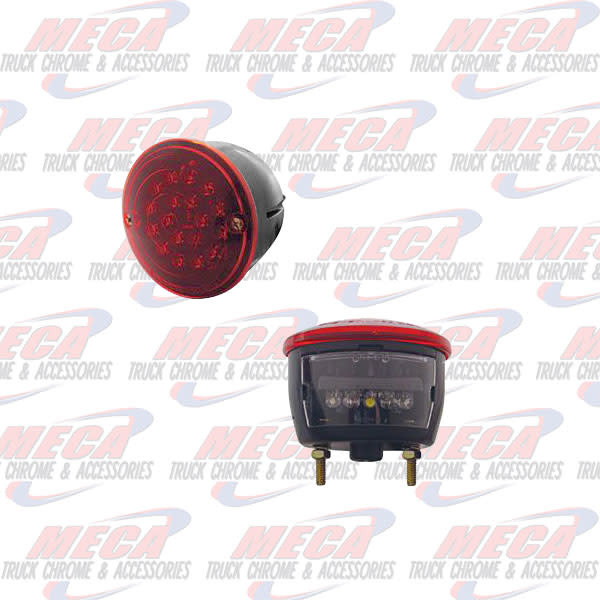 STUD MOUNT ROUND LED RED REAR UNIV WITH TAG LT