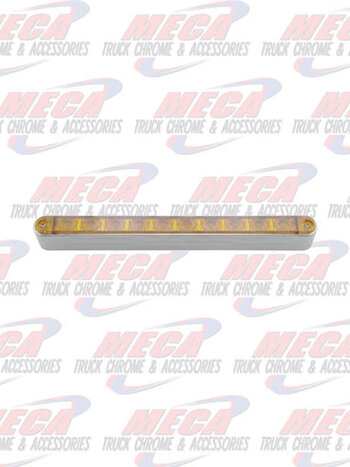 10 LED 9" LIGHT BAR AMBER W/ CHROME PLASTIC BEZEL