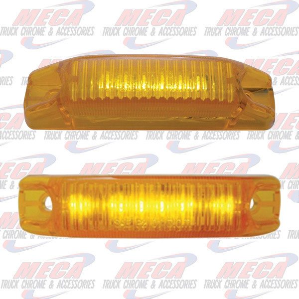 MARKER LED THIN AMBER 6 LED W/ 2 MALE PLUGS