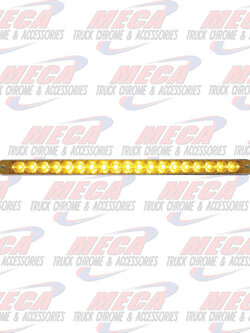 LED 12" BAR W/ 19 AMBER REFLECTORS & CHROME BEZEL