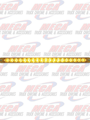 LED 12" BAR W/ 19 AMBER REFLECTORS & CHROME BEZEL