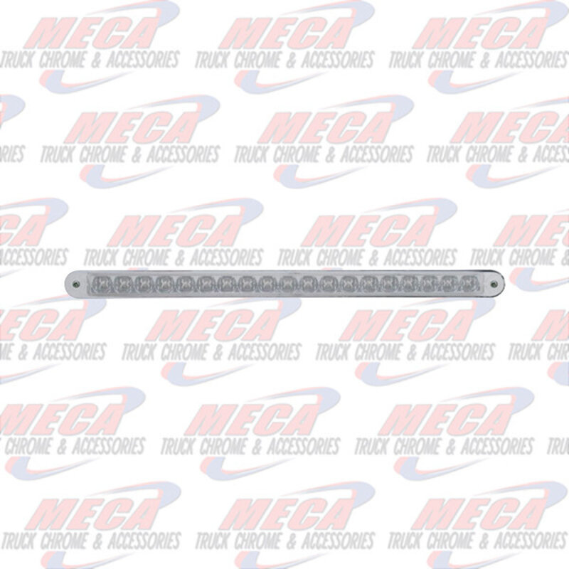LED 12" BAR W/ 19 CLR AMBER REFLECT & CHROME BEZEL