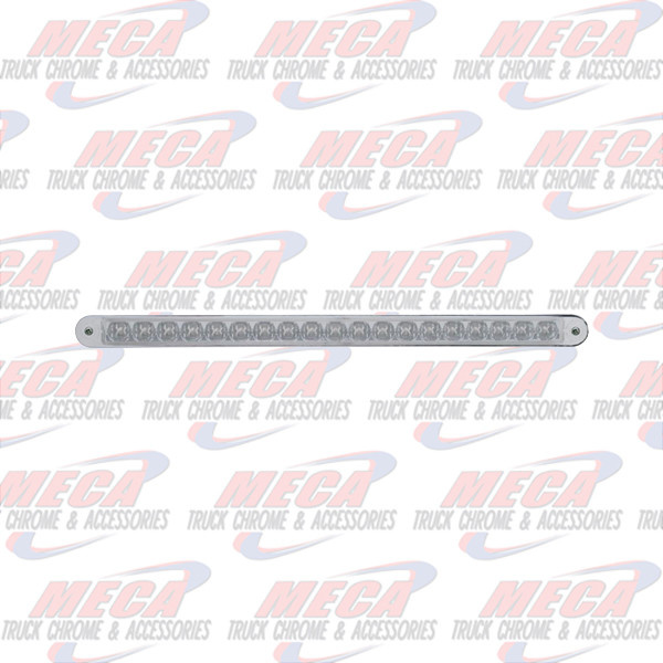 LED 12" BAR W/ 19 CLR AMBER REFLECT & CHROME BEZEL