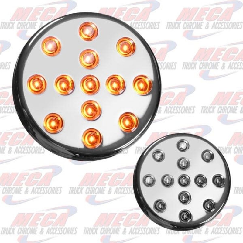 LED CHROME LIGHT 2.5'' AMBER