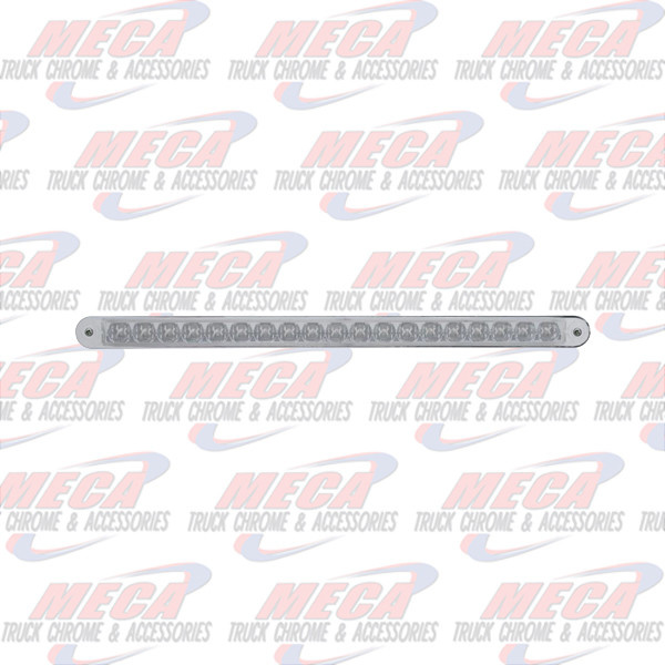 LED 12" BAR W/ 19 CLR RED REFLECT & CHROME BEZEL
