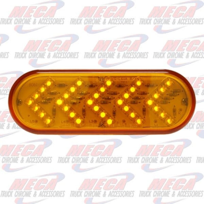 LIGHT OVAL SEQUENTIAL LED ARROW LED AMBER
