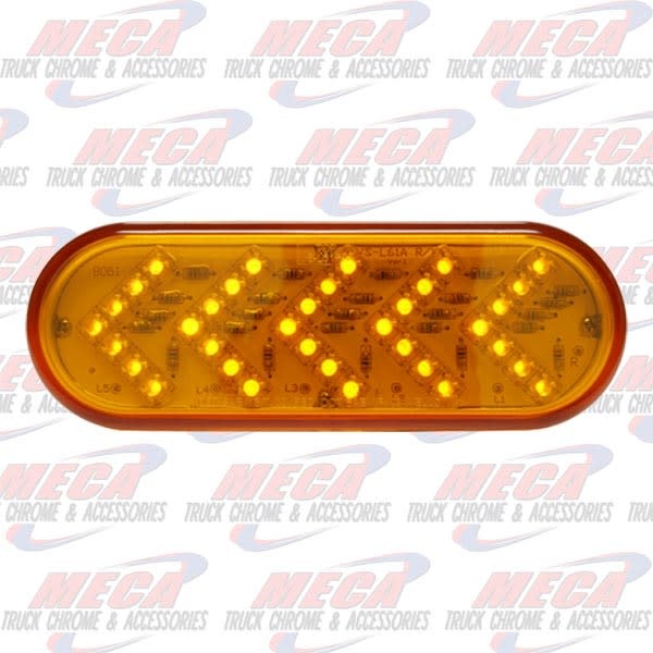 LIGHT OVAL SEQUENTIAL LED ARROW LED AMBER