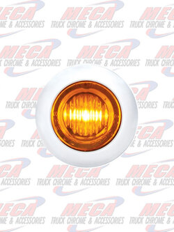 MINI 3- LED DOTS AMBER W/ CHR RIM .75" DIA. HOLE