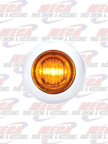 MINI 3- LED DOTS AMBER W/ CHR RIM .75" DIA. HOLE